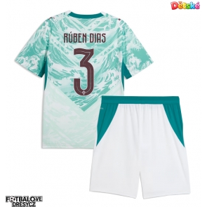 Portugalsko Ruben Dias #3 Dětské Venkovní dres komplet MS 2026 Krátký Rukáv (+ trenýrky)
